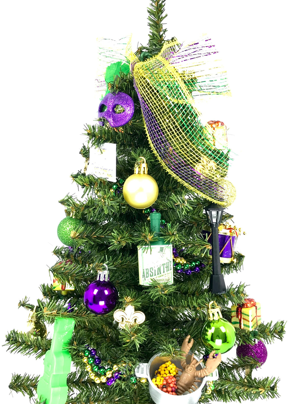 New Orleans / Mardi Gras Themed 18" Christmas Tree