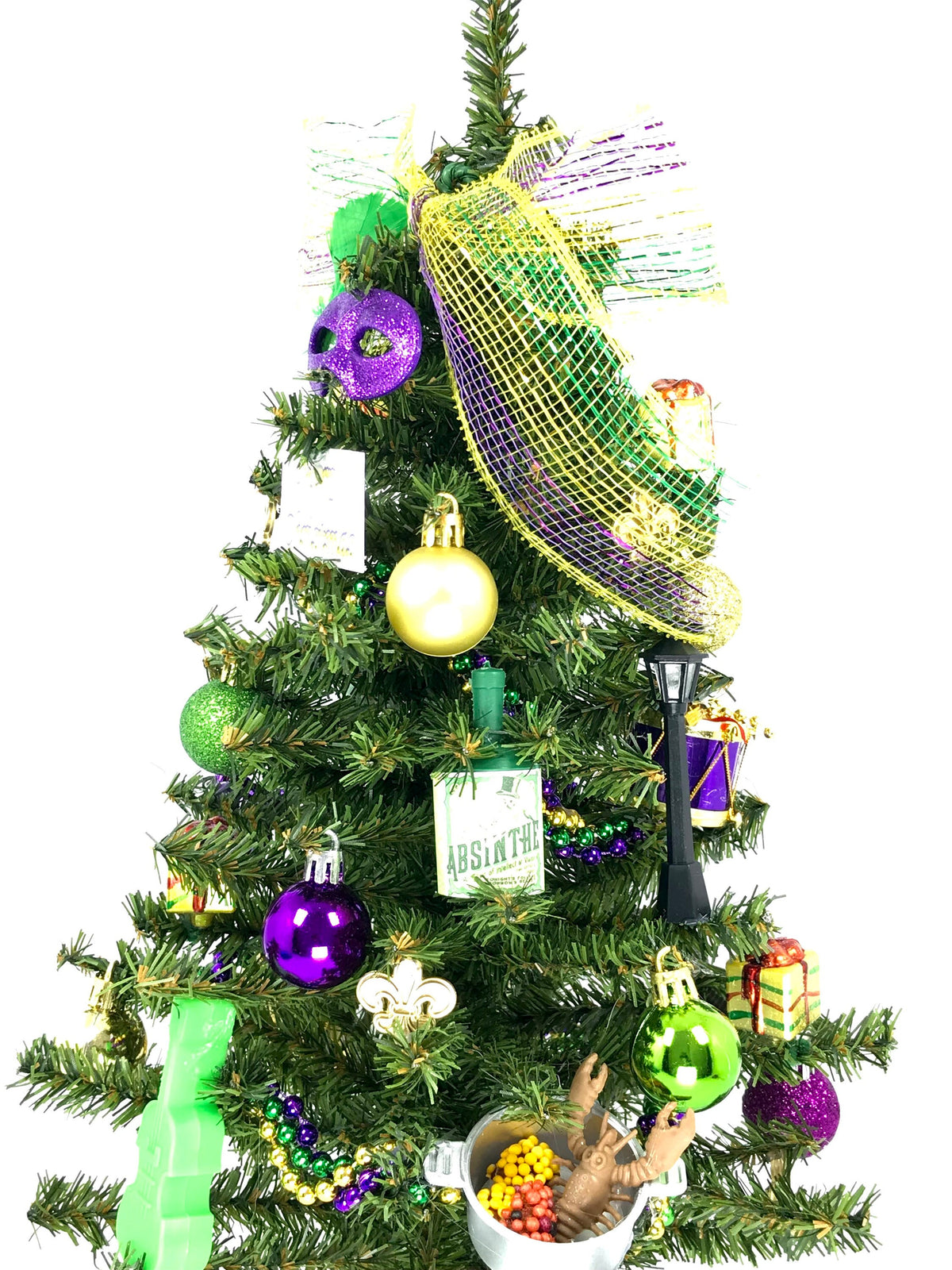 New Orleans / Mardi Gras Themed 18" Christmas Tree
