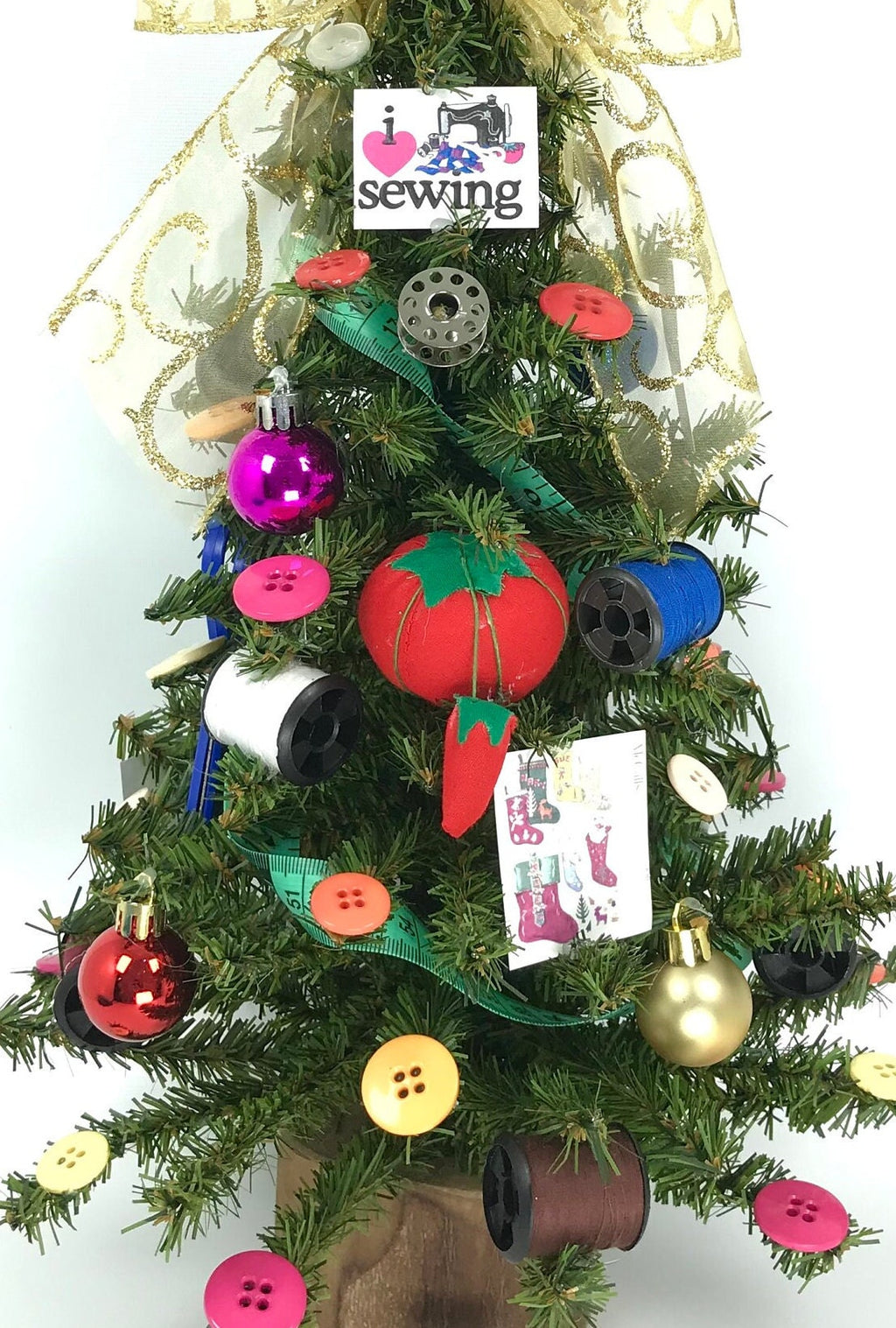 Sewing / Seamstress Themed 18" Christmas Tree