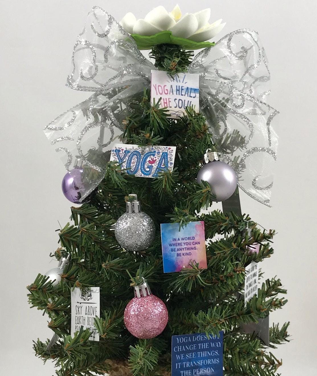 Yoga Themed 18" Christmas Tree