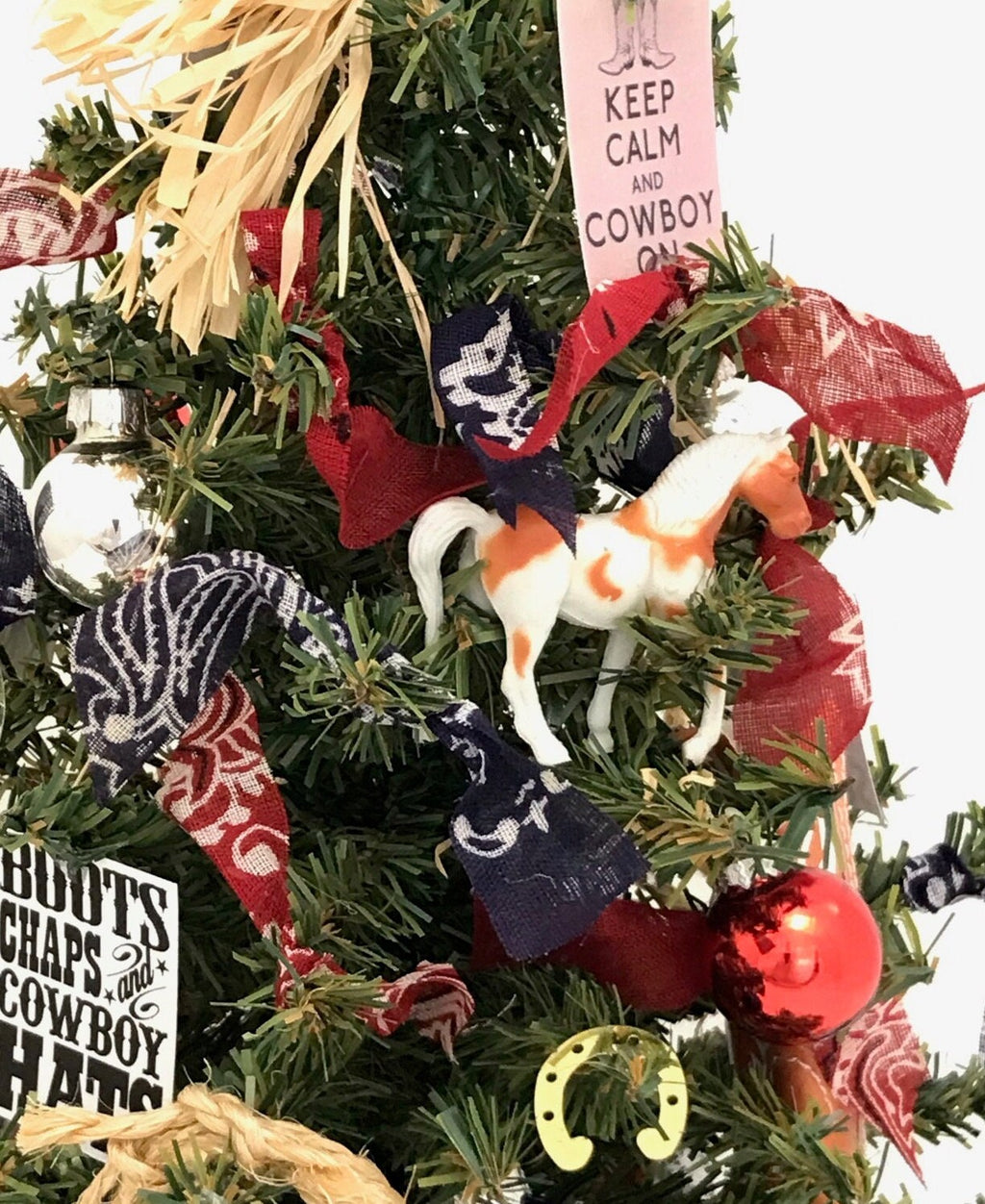 Western / Ranch / Cowboy / Cowgirl Themed 18" Christmas Tree