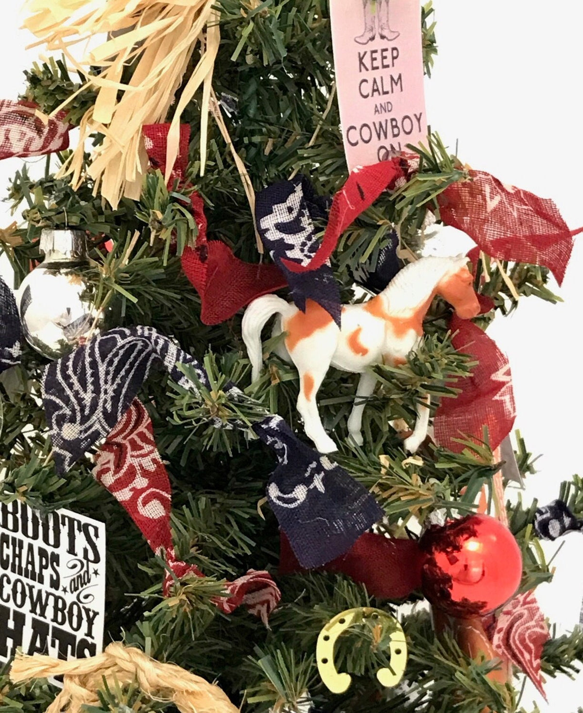 Western / Ranch / Cowboy / Cowgirl Themed 18" Christmas Tree