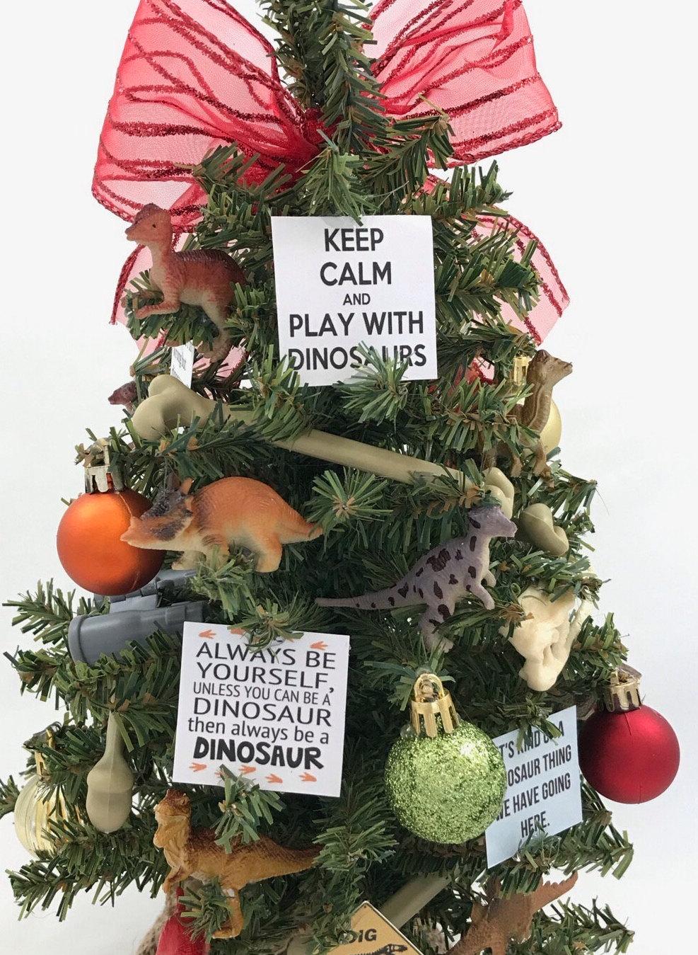 Dinosaur Themed 18" Christmas Tree