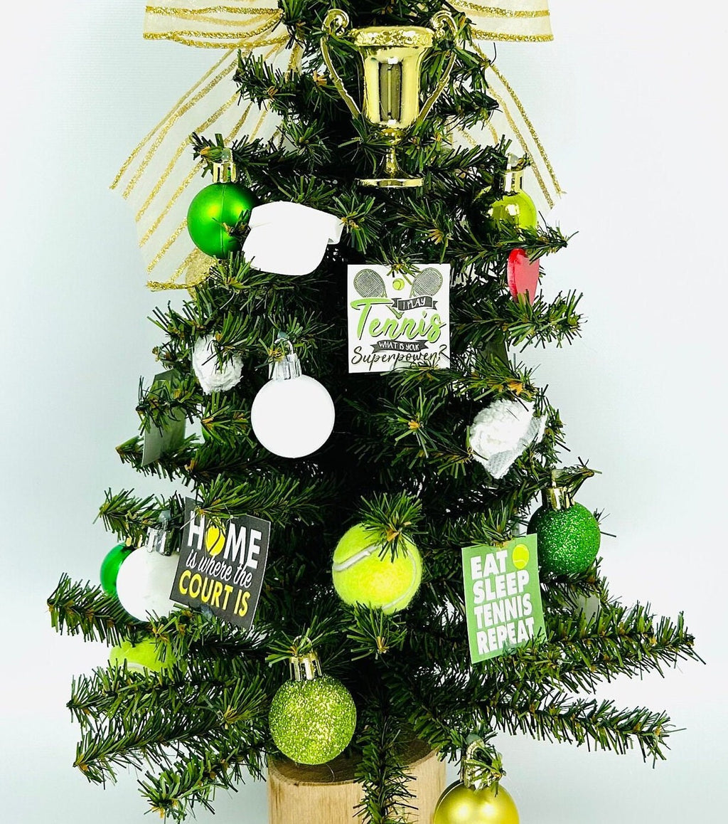 Tennis Themed 18" Christmas Tree