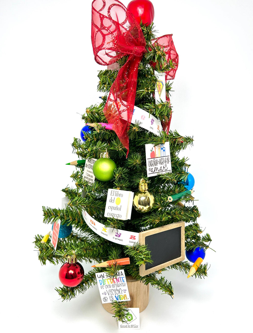 Spanish Language Teacher Themed 18" Tree / Arbolito de 18" para Maestra de Espanol