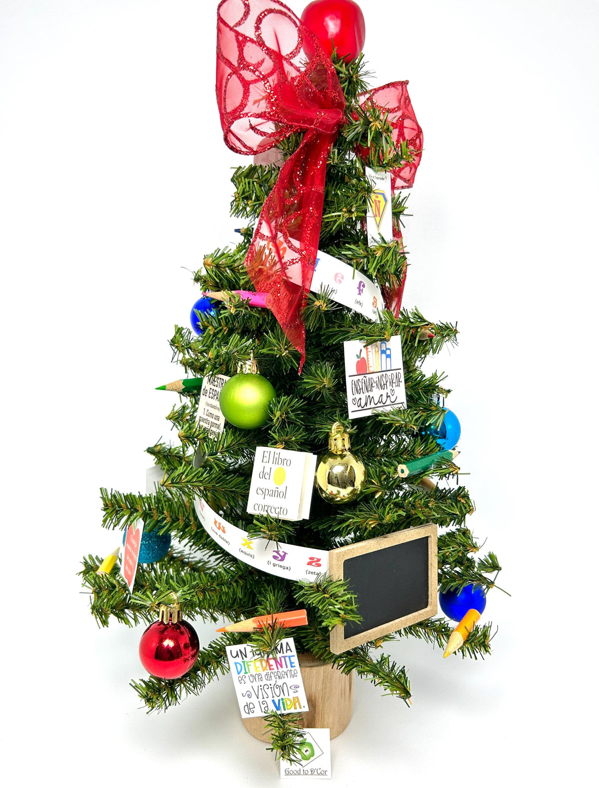 Spanish Language Teacher Themed 18" Tree / Arbolito de 18" para Maestra de Espanol
