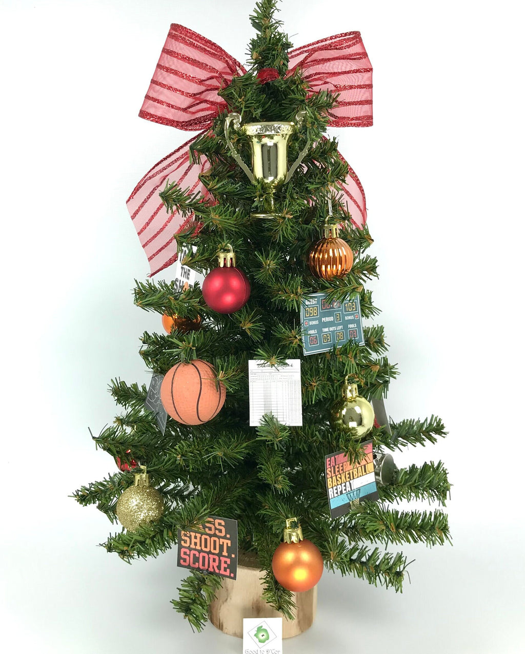 Basketball Themed 18" Christmas Tree