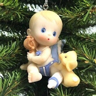 Babies with Bears and Puppies Ornaments