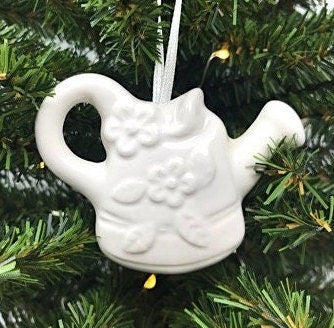 Baby Shower Watering Can Ceramic Ornament