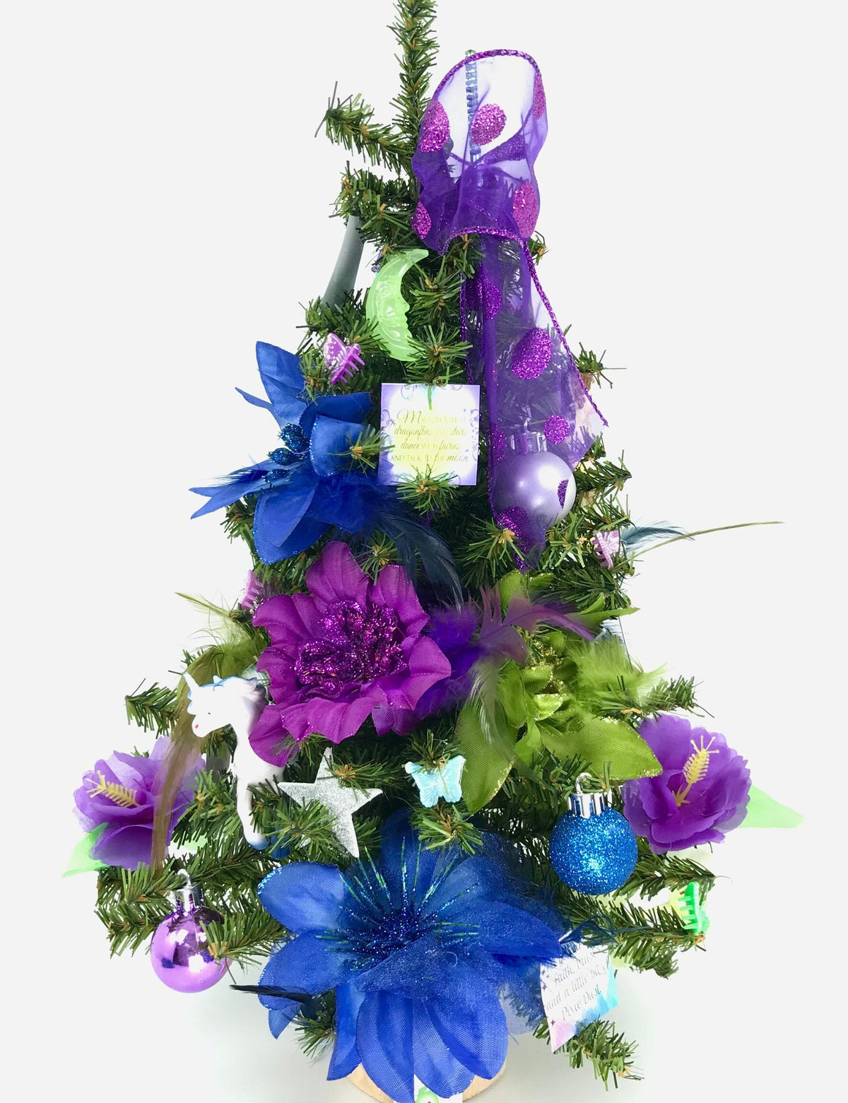 Fairies / Fairy Garden / Unicorn Themed 18" Christmas Tree