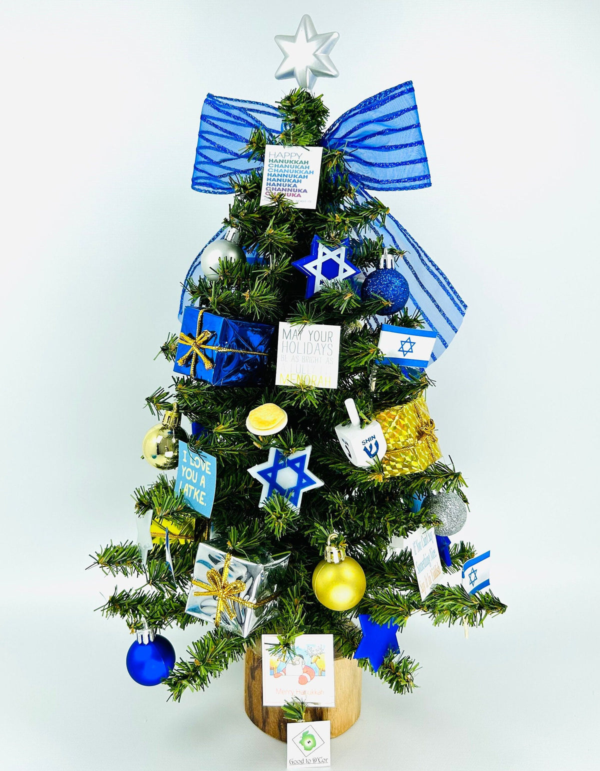 Chanukah Bush / Hanukkah Themed 18" Christmas Tree