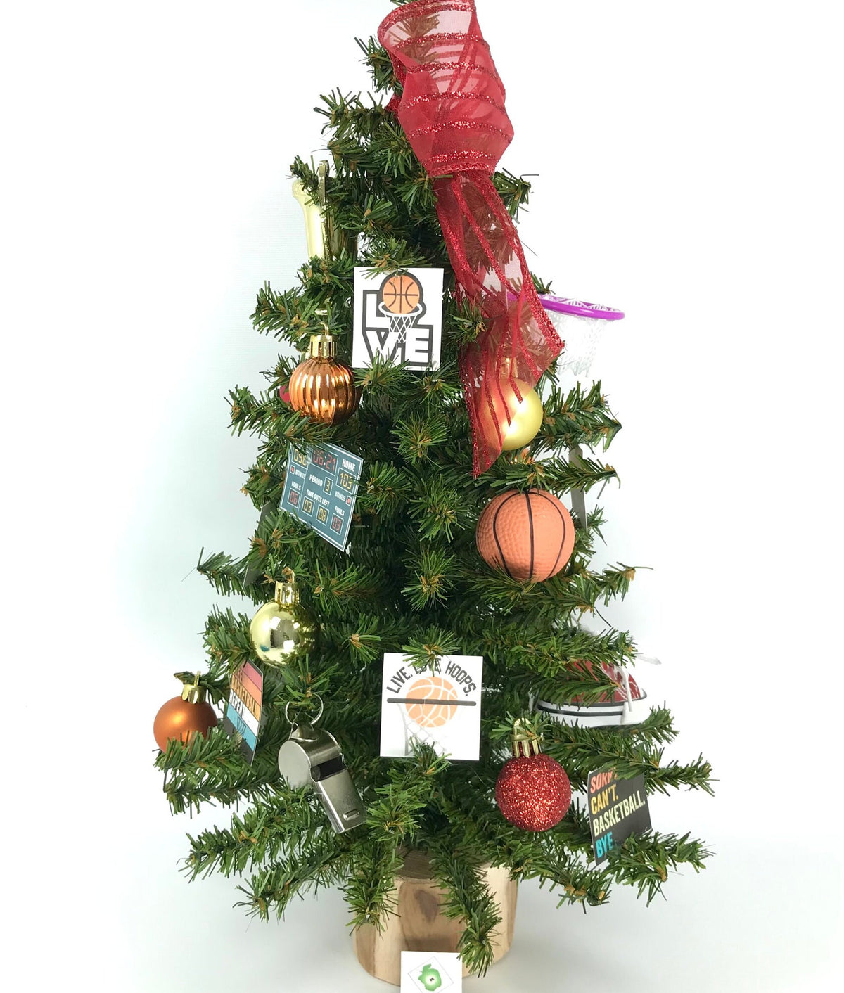 Basketball Themed 18" Christmas Tree