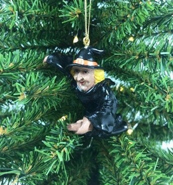 Witch on Broom Ornament