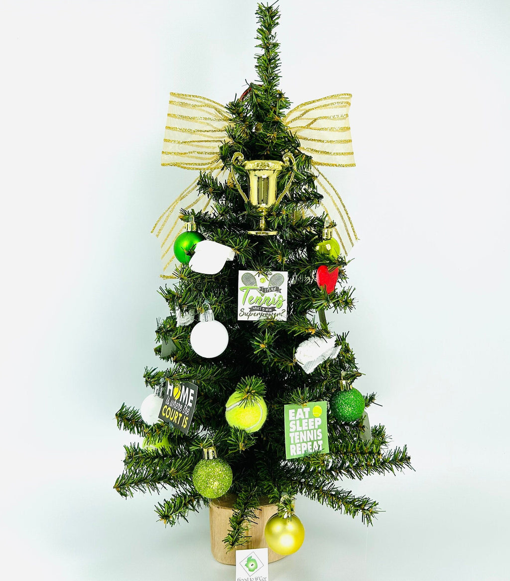Tennis Themed 18" Christmas Tree