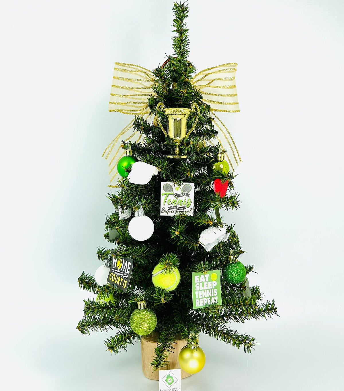Tennis Themed 18" Christmas Tree