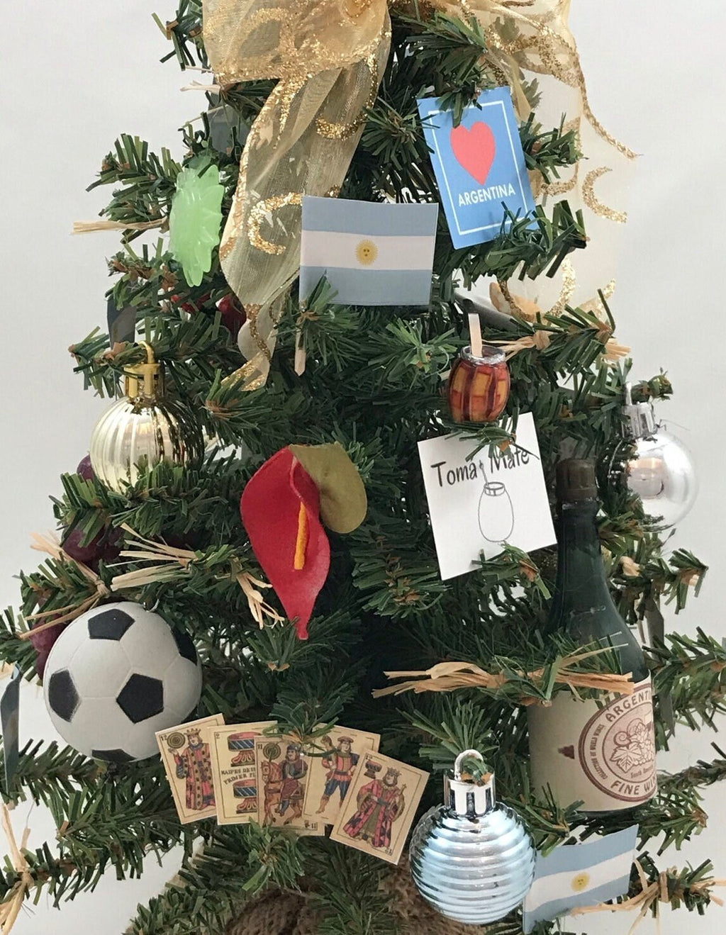 Argentina Themed 18" Christmas Tree