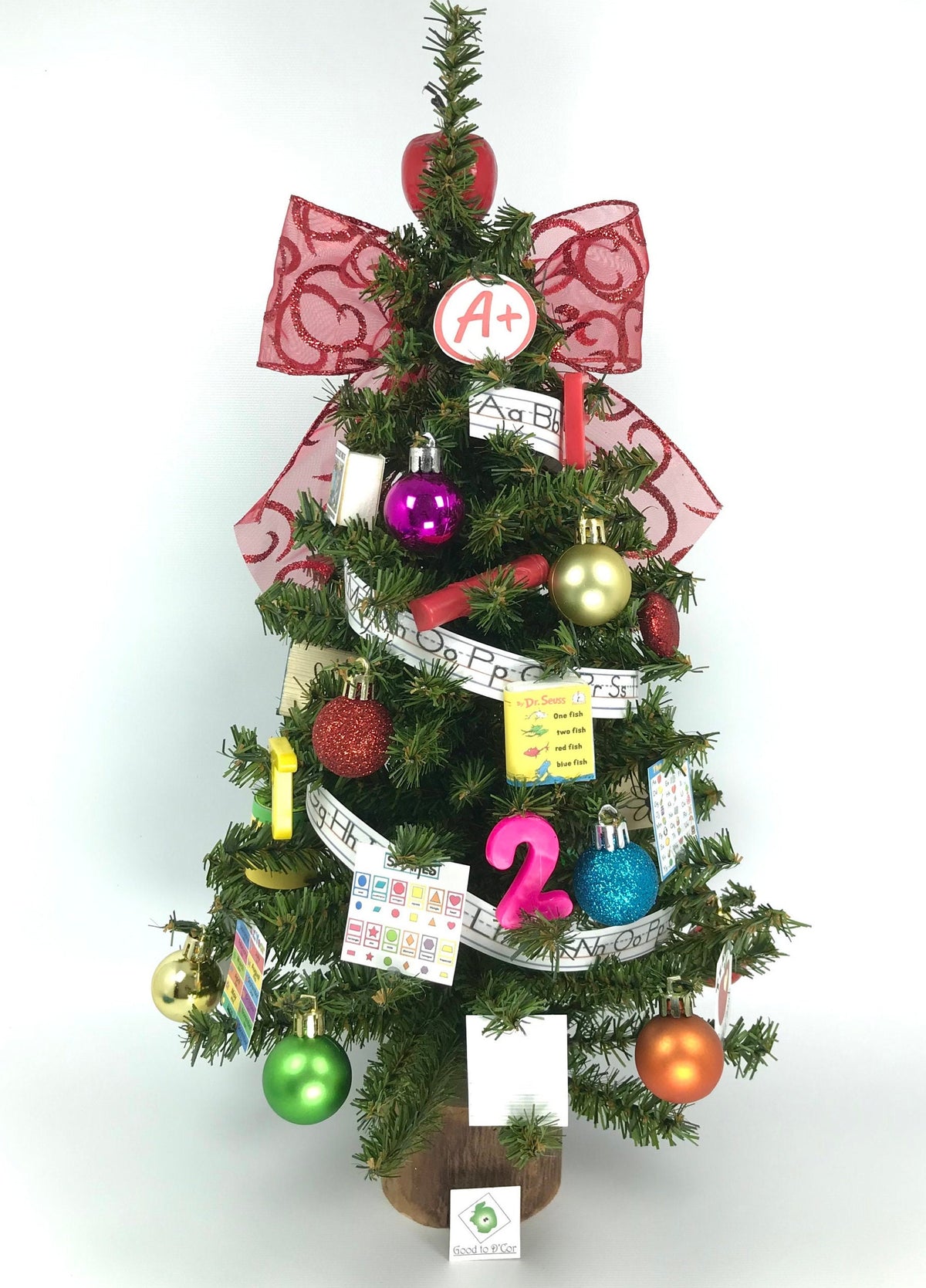 School Pre-K / Preschool Teacher Themed 18" Christmas Tree