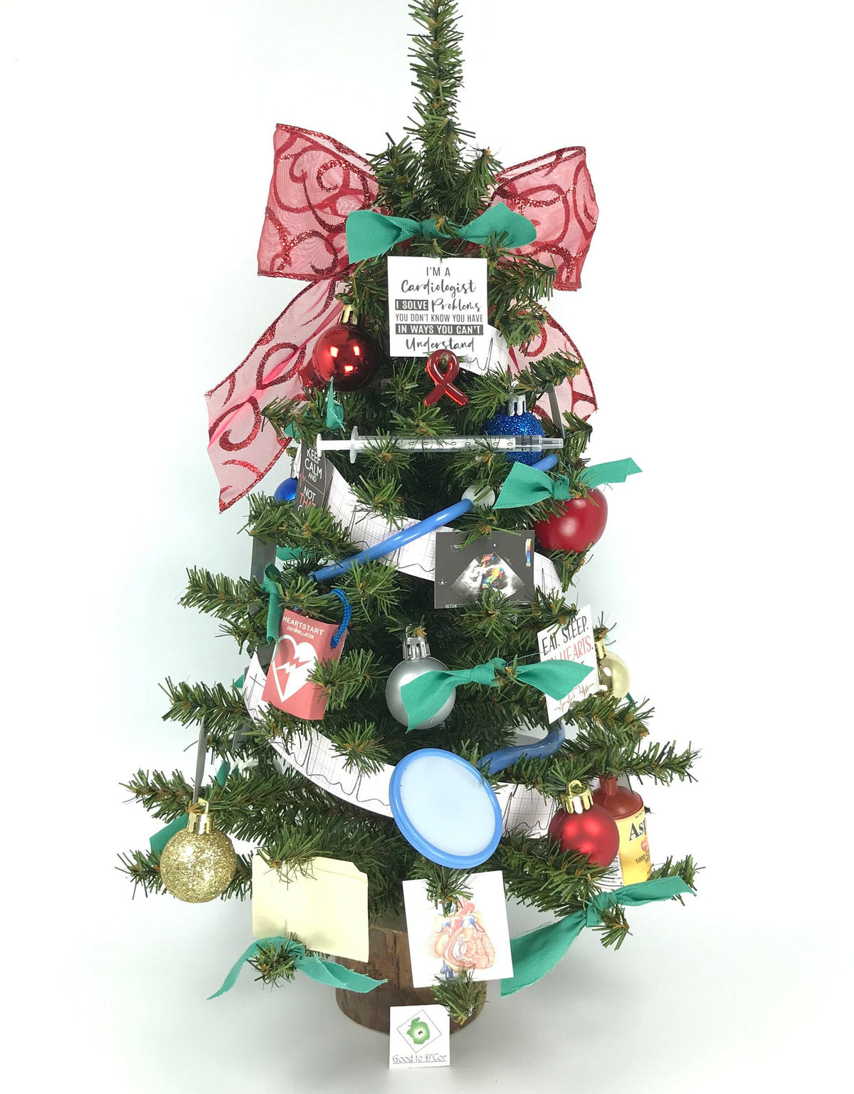 Cardiology / Cardiologist Themed 18" Christmas Tree