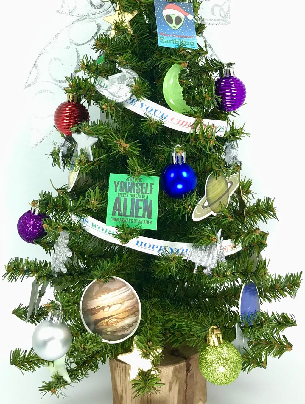 Space / Alien / Astronomy Themed 18" Christmas Tree