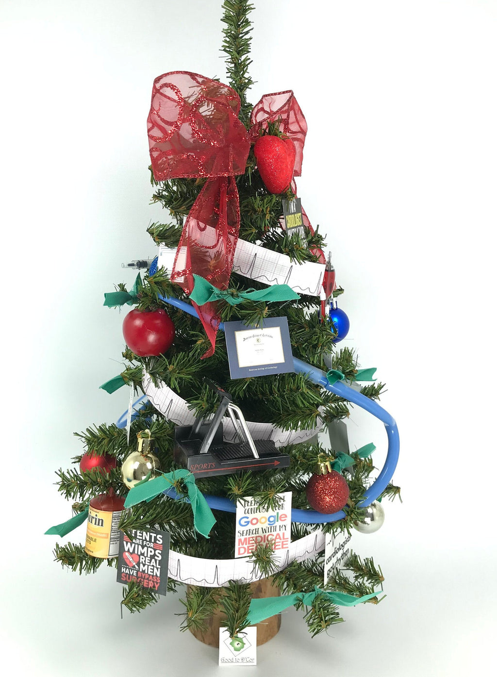 Cardiology / Cardiologist Themed 18" Christmas Tree