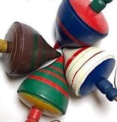 Vintage Wooden Top Ornament