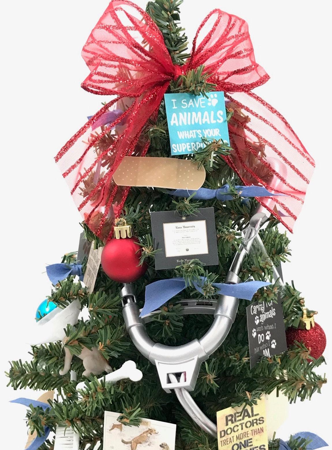 Veterinarian Themed 18" Christmas Tree