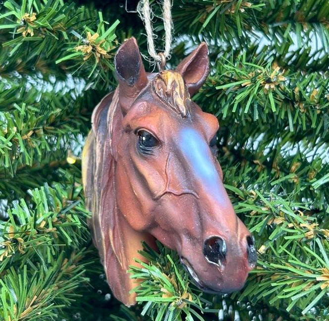 Brown Horse Face Ornament