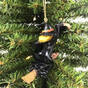 Witch on Broom Ornament