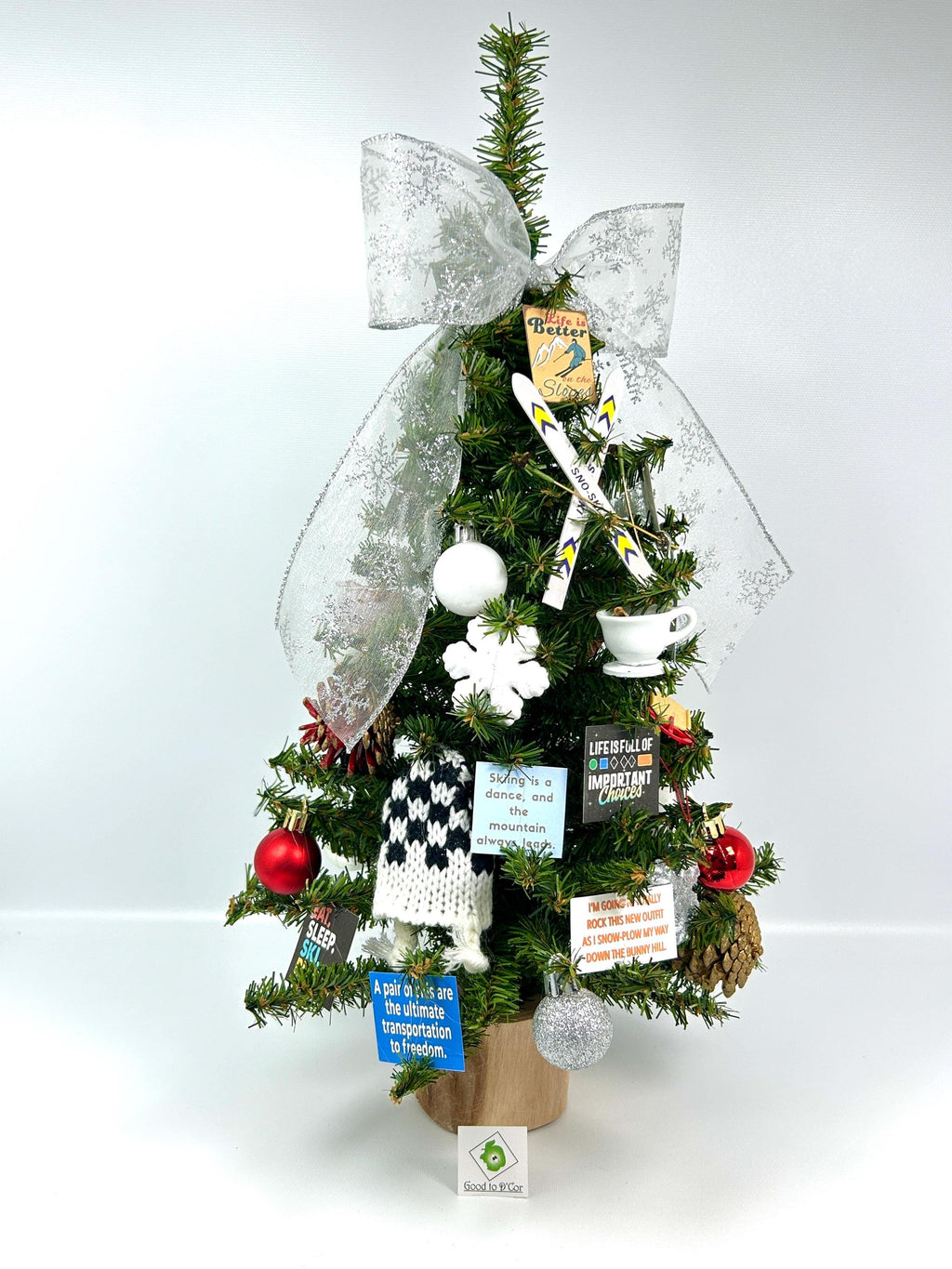 Ski Themed / Skiing / Ski Lodge 18" Christmas Tree