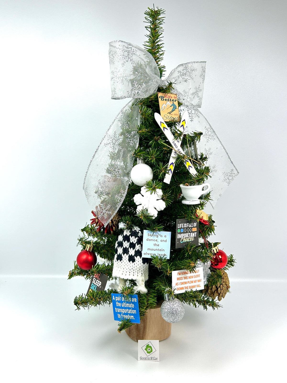 Ski Themed / Skiing / Ski Lodge 18" Christmas Tree