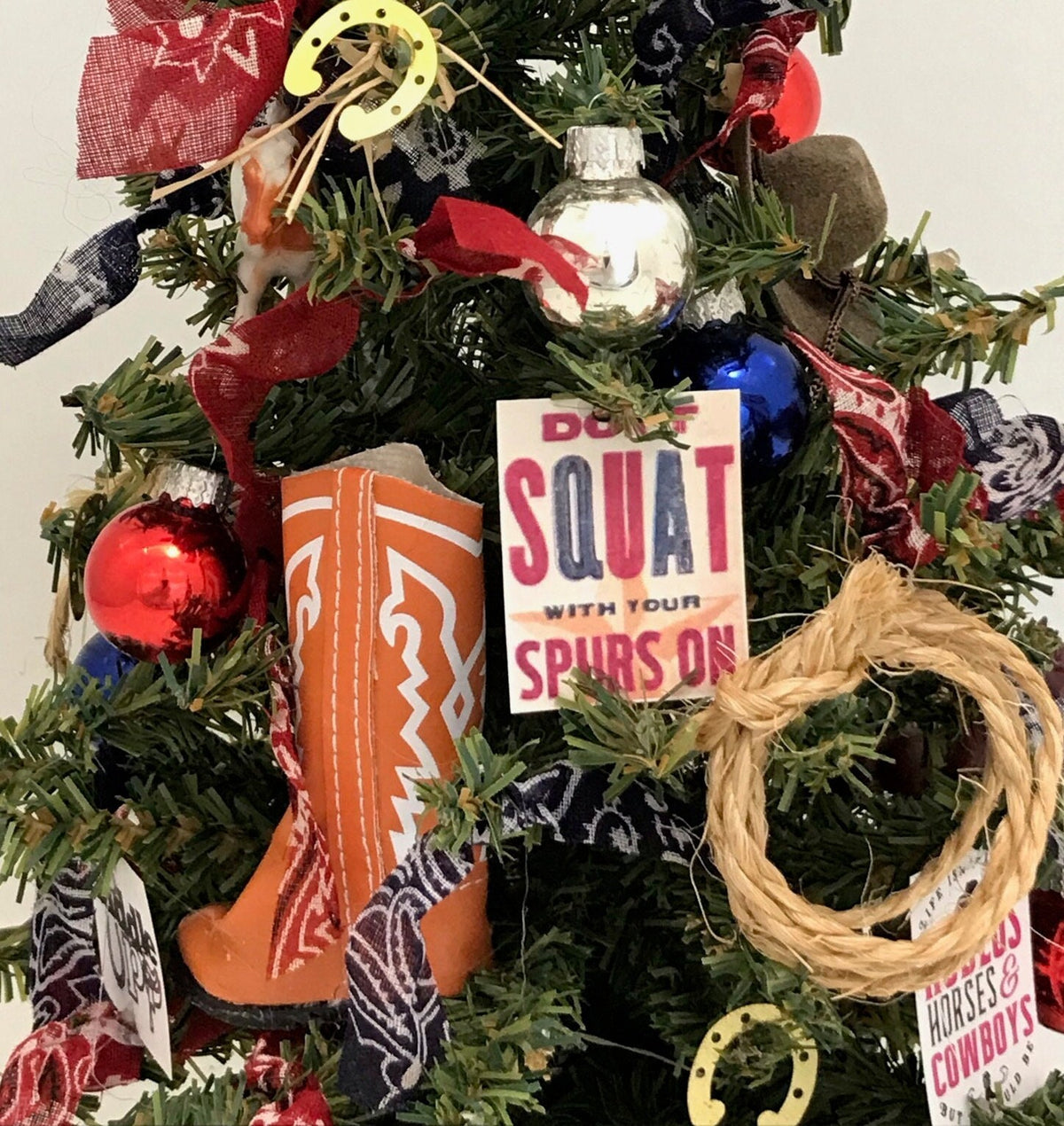 Western / Ranch / Cowboy / Cowgirl Themed 18" Christmas Tree