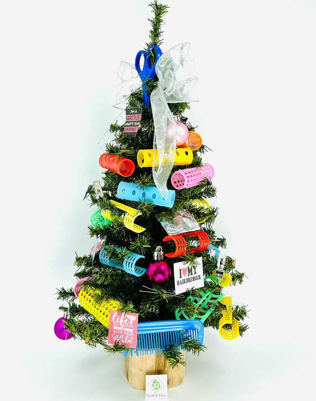 Hair Salon / Hair Stylist / Hairdresser Themed 18" Christmas Tree