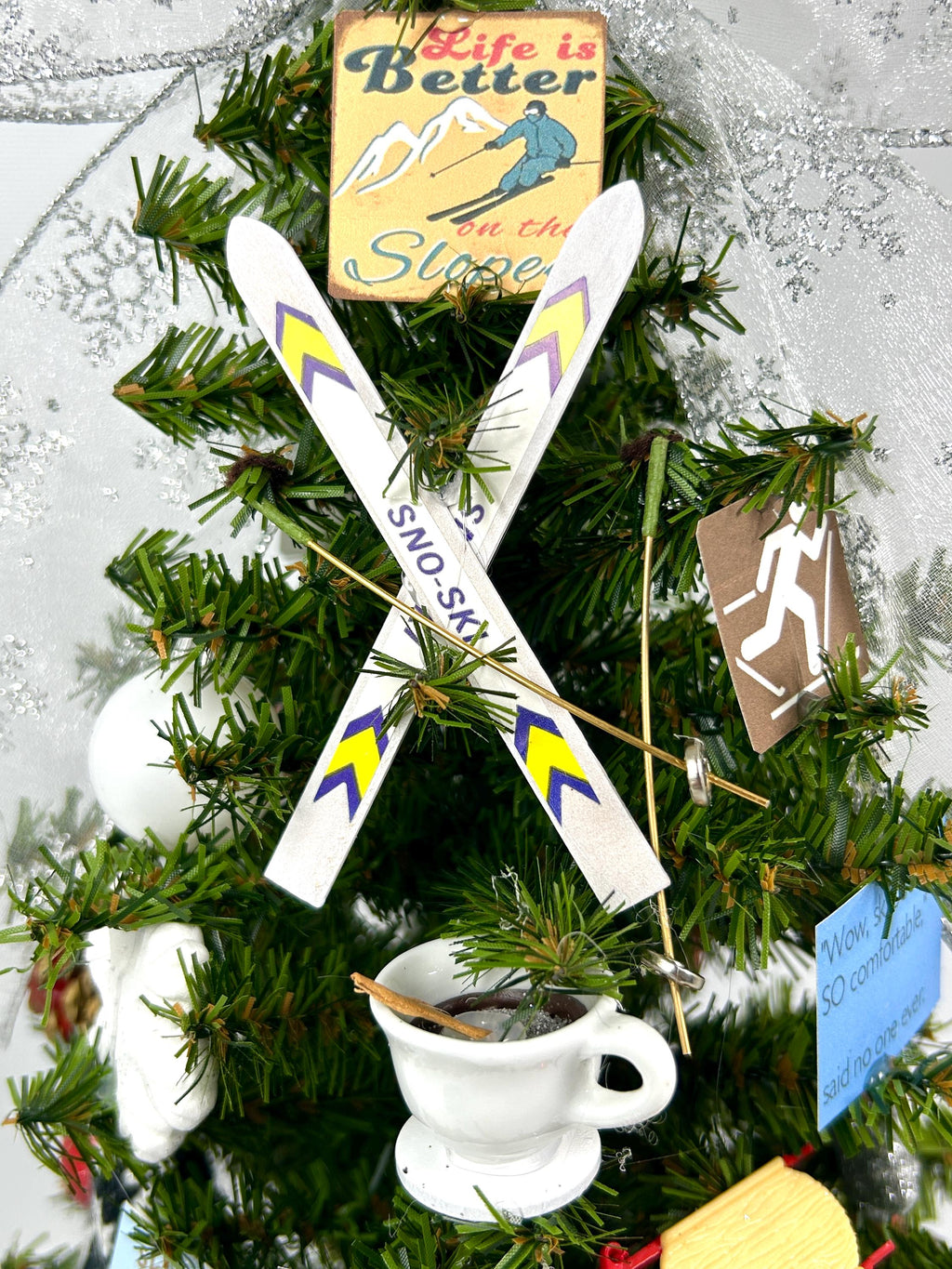 Ski Themed / Skiing / Ski Lodge 18" Christmas Tree