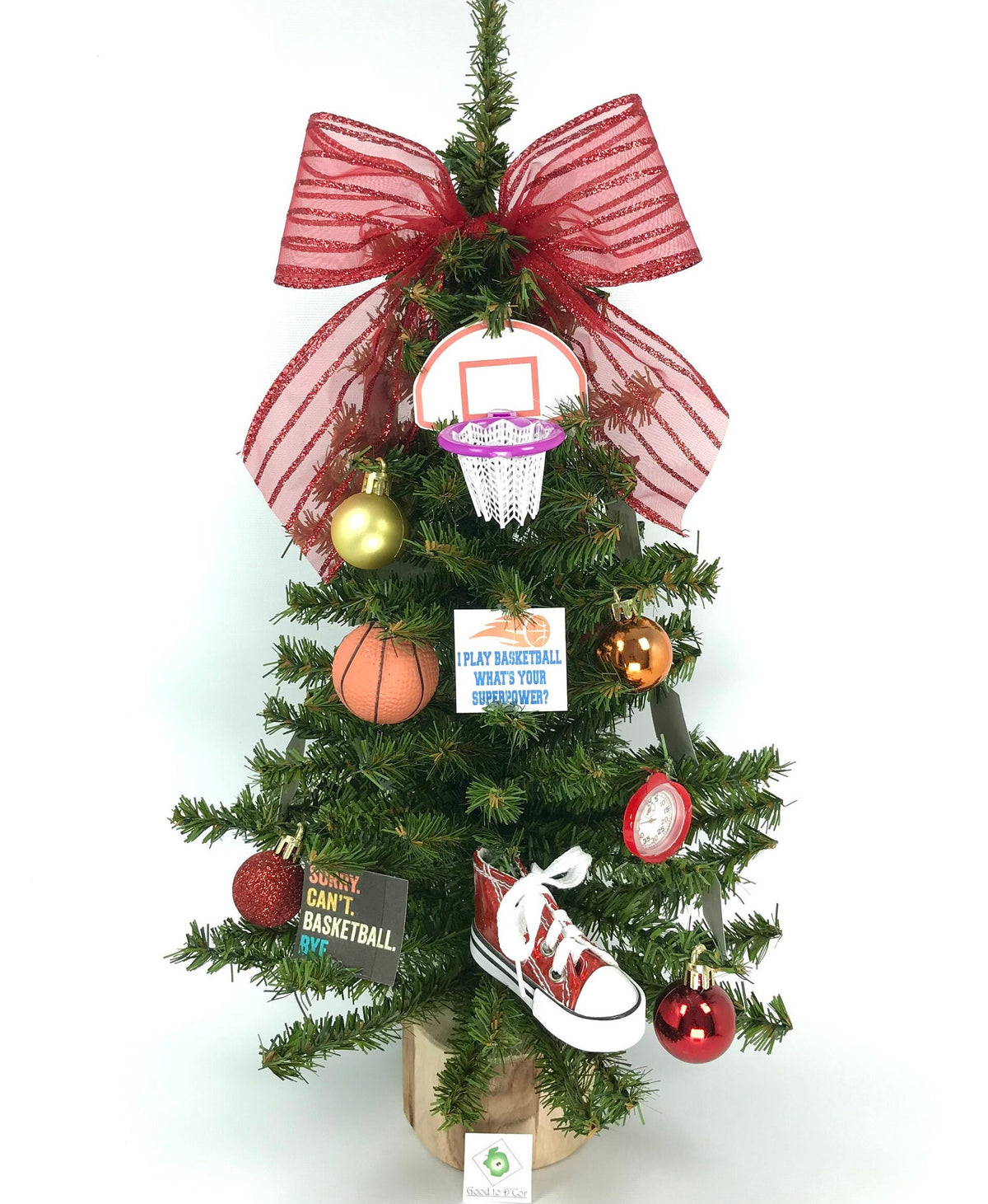 Basketball Themed 18" Christmas Tree