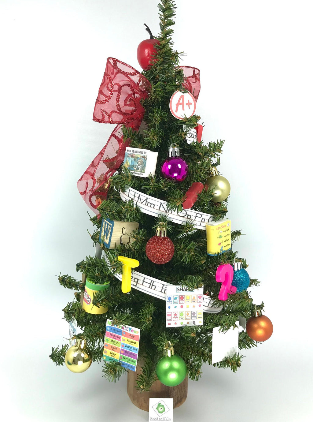 School Pre-K / Preschool Teacher Themed 18" Christmas Tree