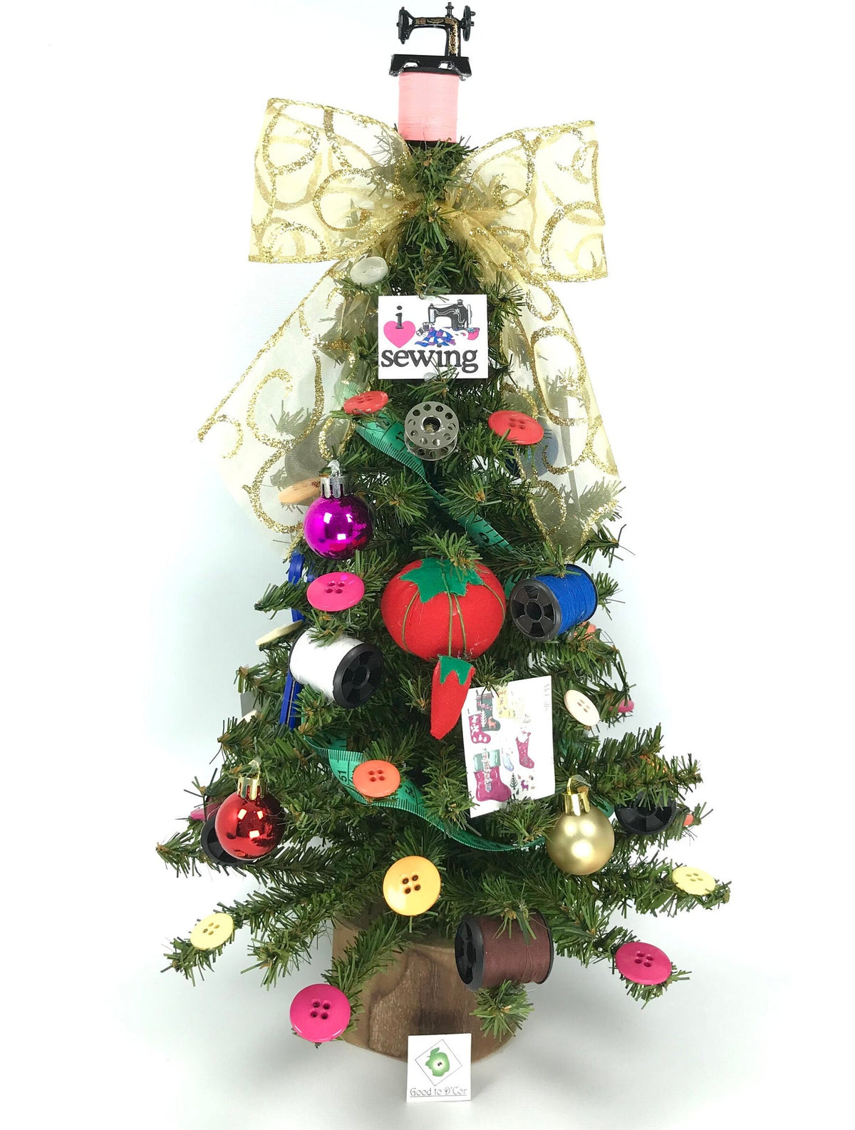 Sewing / Seamstress Themed 18" Christmas Tree