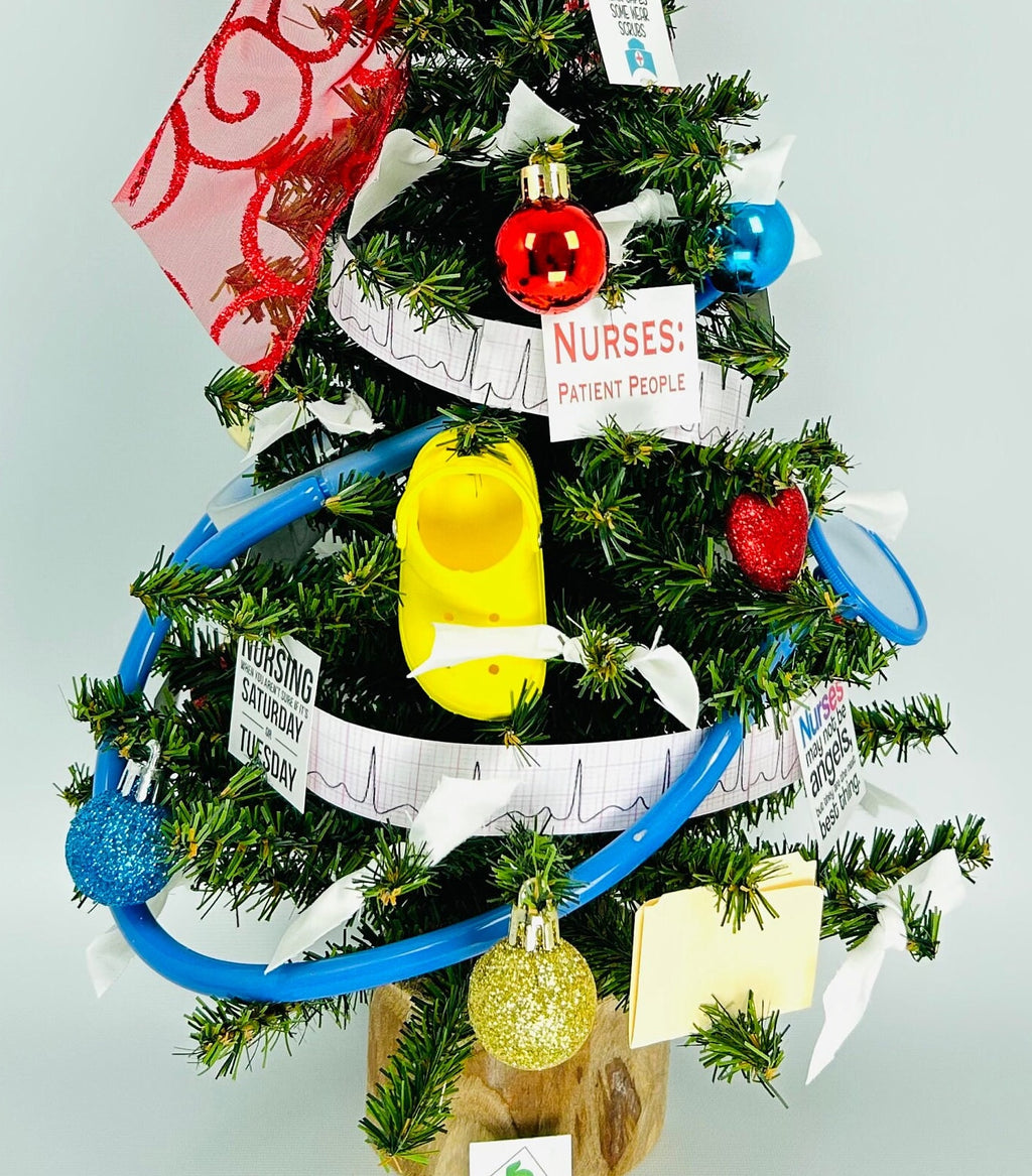 Nurse Themed 18" Christmas Tree