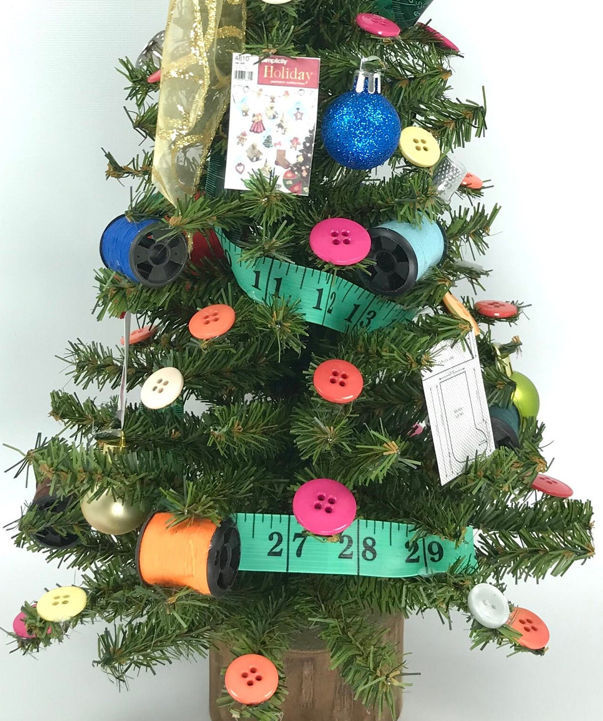 Sewing / Seamstress Themed 18" Christmas Tree