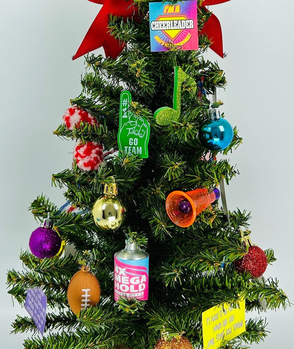 Cheer / Cheerleading / Cheerleader Themed 18" Christmas Tree