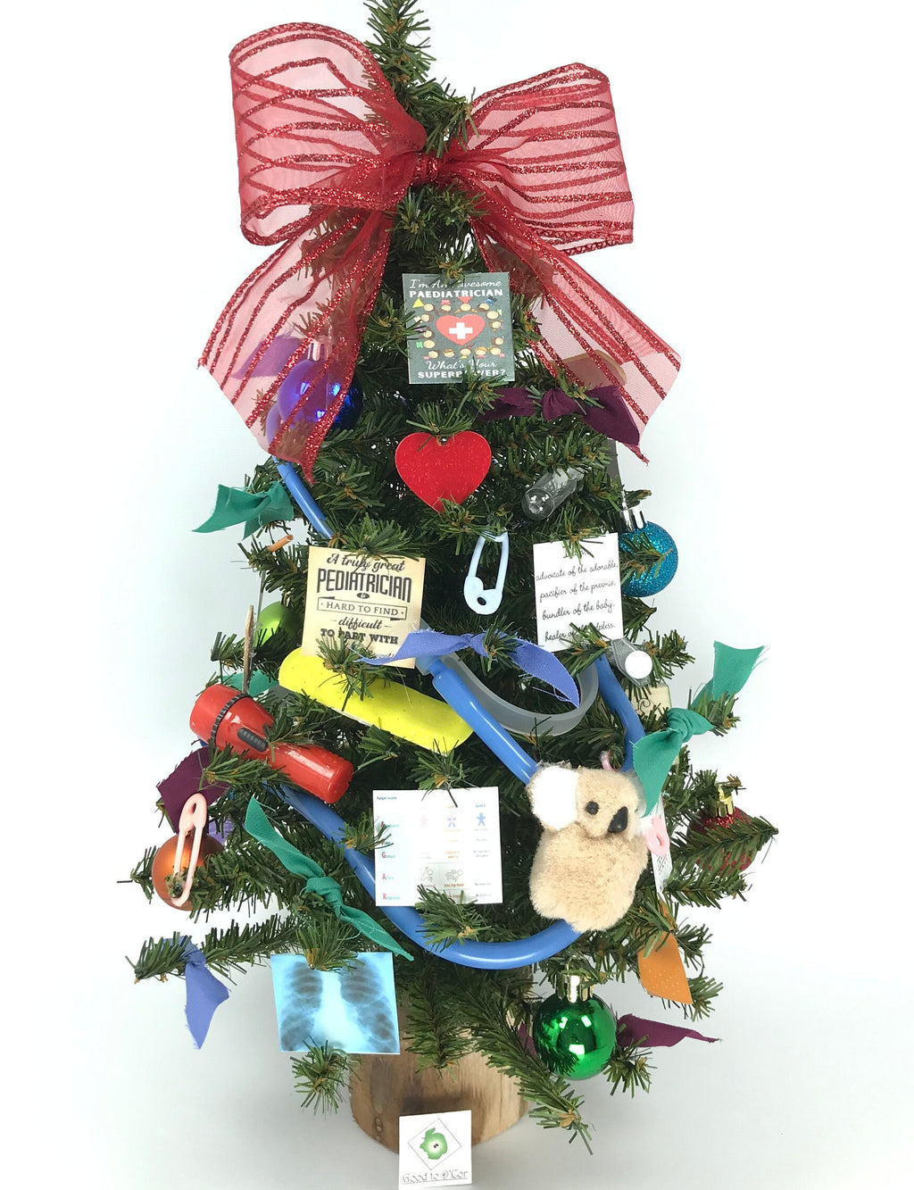Pediatrician / Pediatrics Themed 18" Christmas Tree
