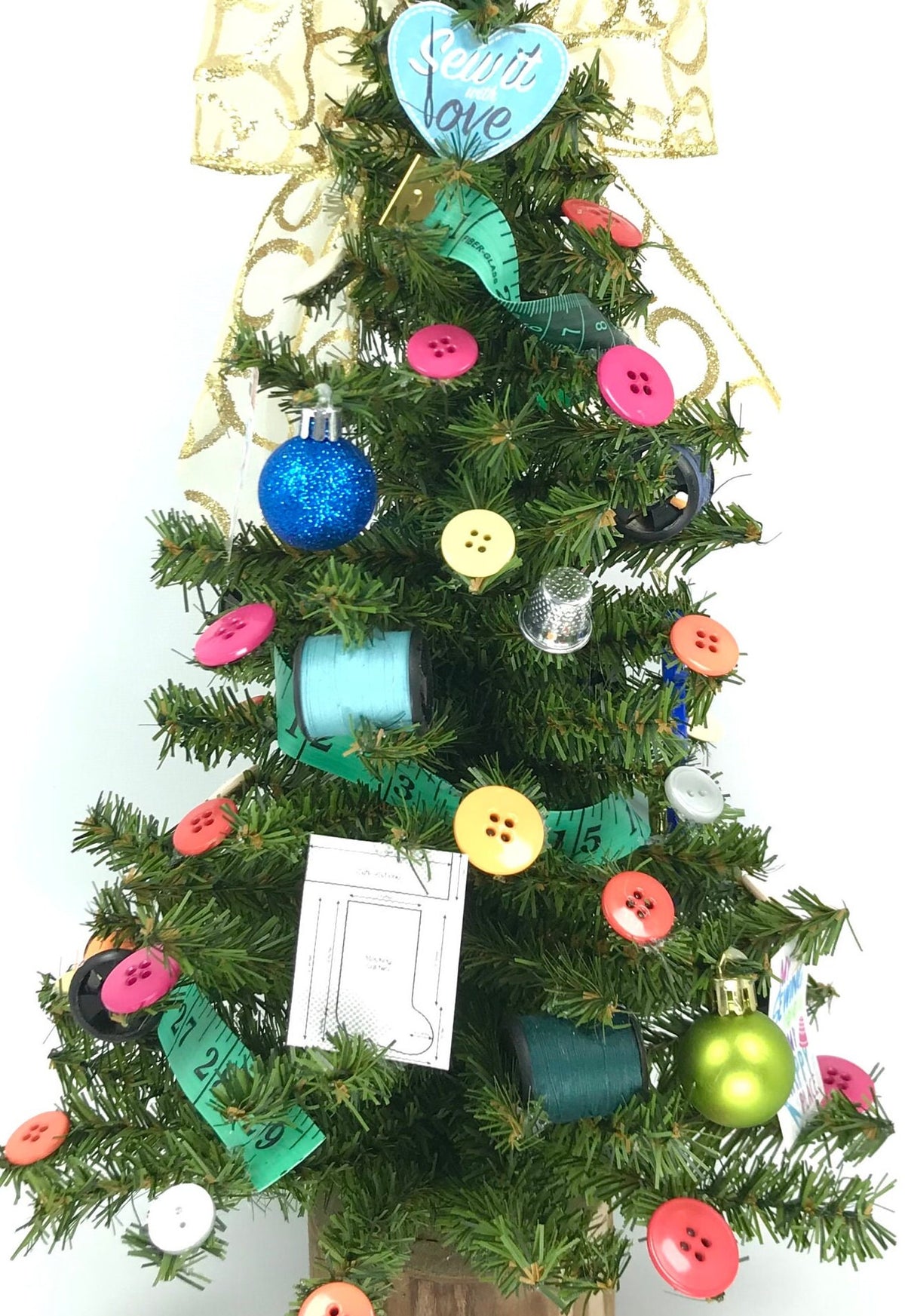 Sewing / Seamstress Themed 18" Christmas Tree