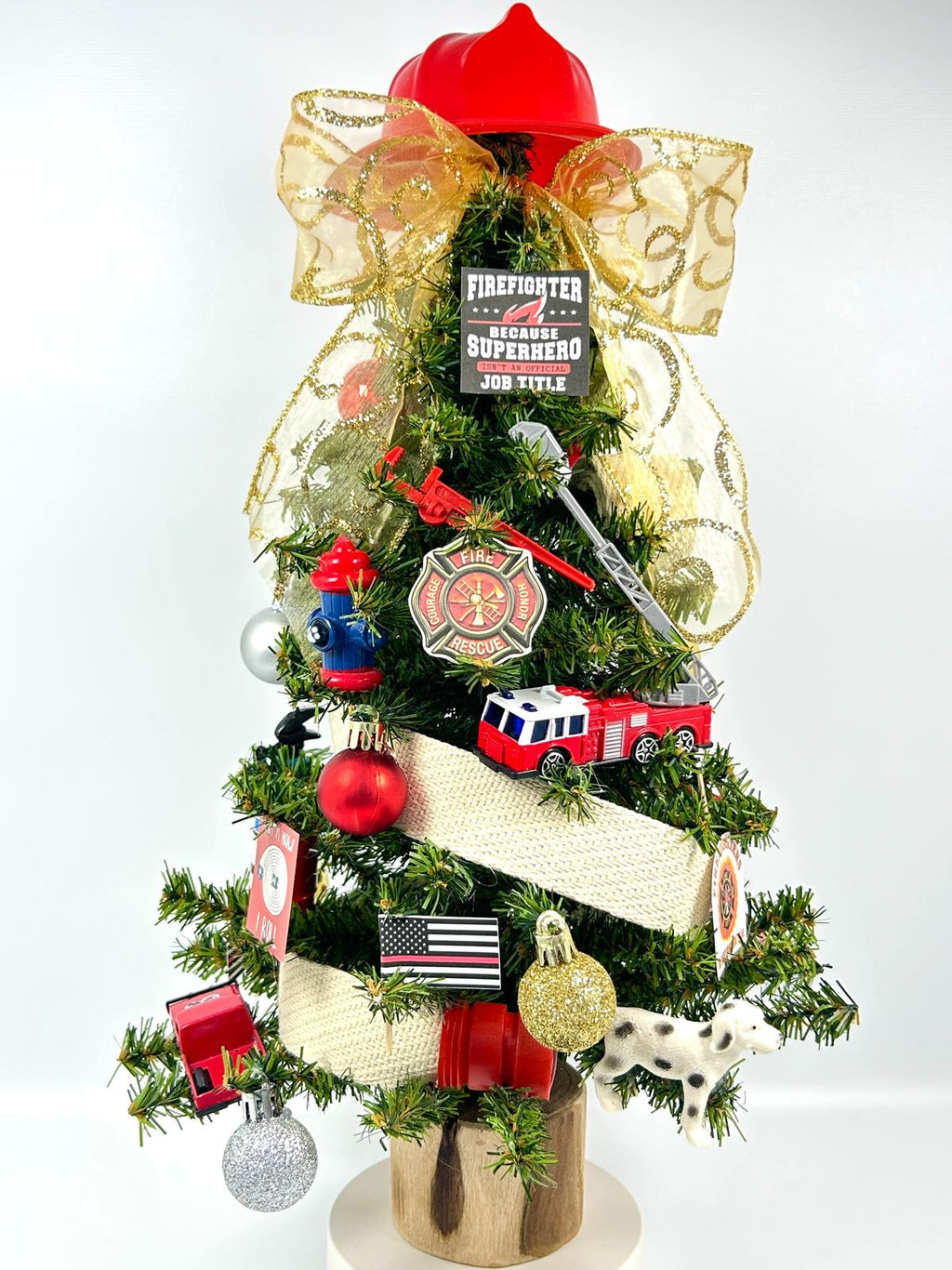 Firefighter Themed 18" Christmas Tree