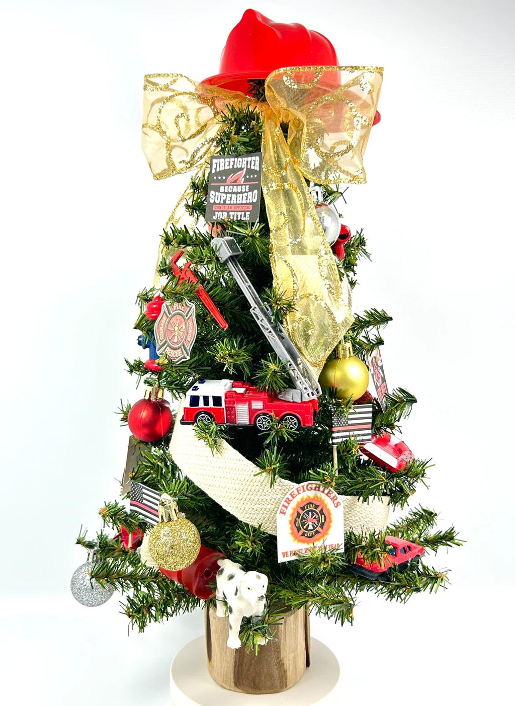 Firefighter Themed 18" Christmas Tree