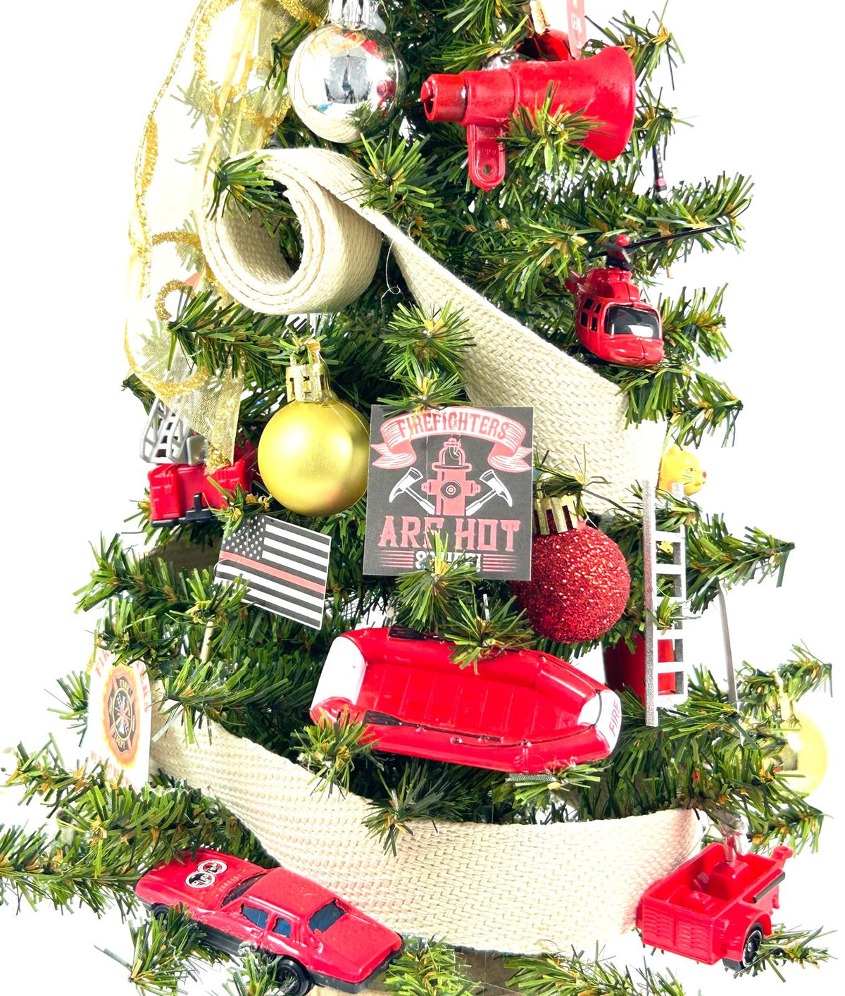 Firefighter Themed 18" Christmas Tree