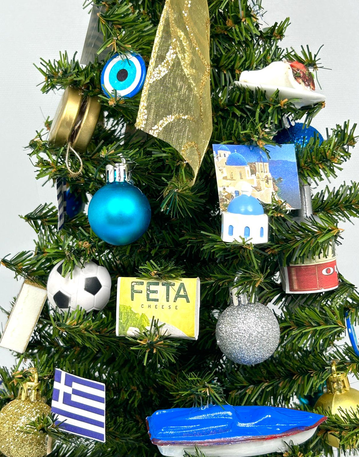 Greece / Greek Themed 18" Christmas Tree