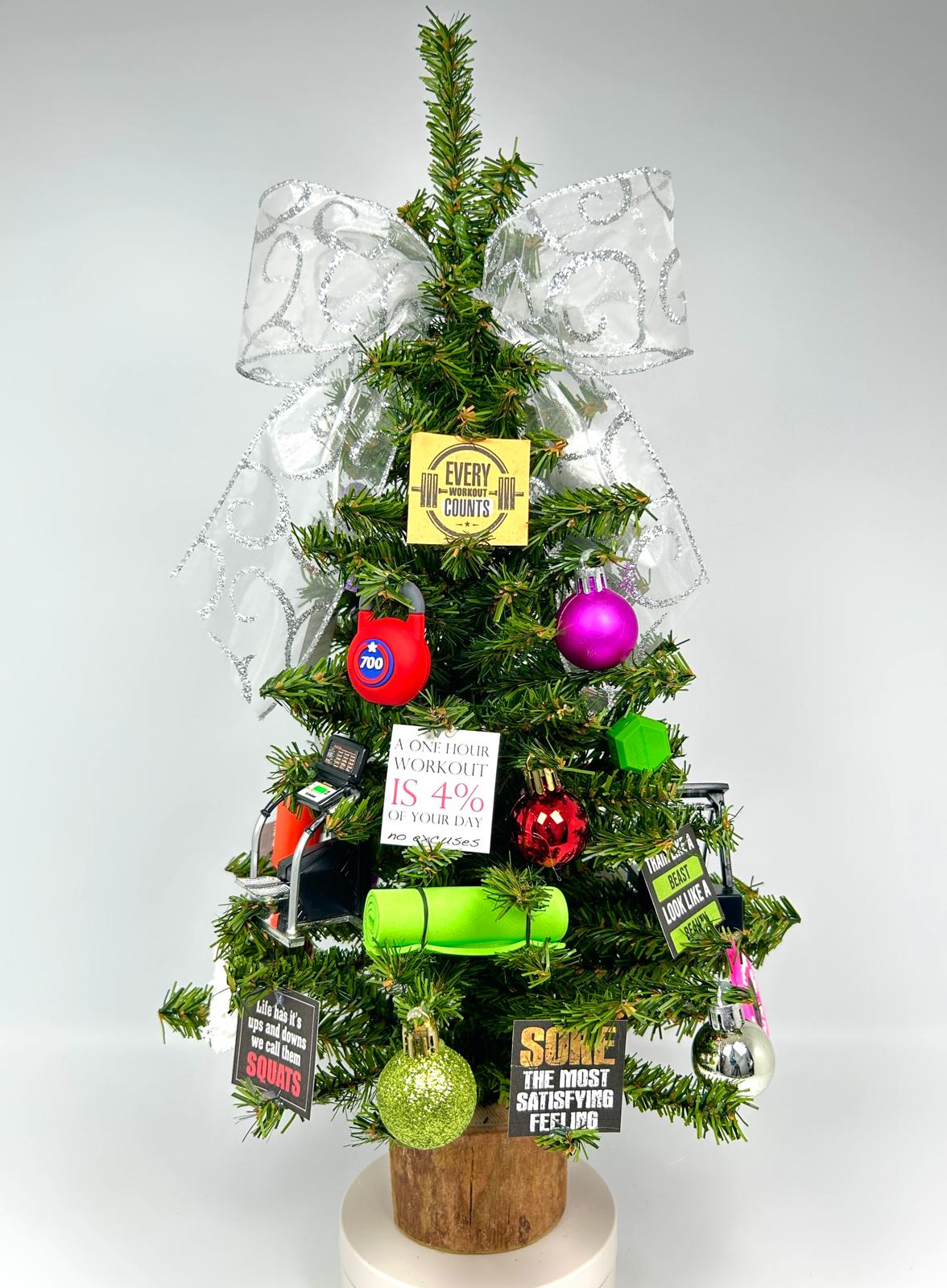 Fitness / Gym Themed 18" Christmas Tree
