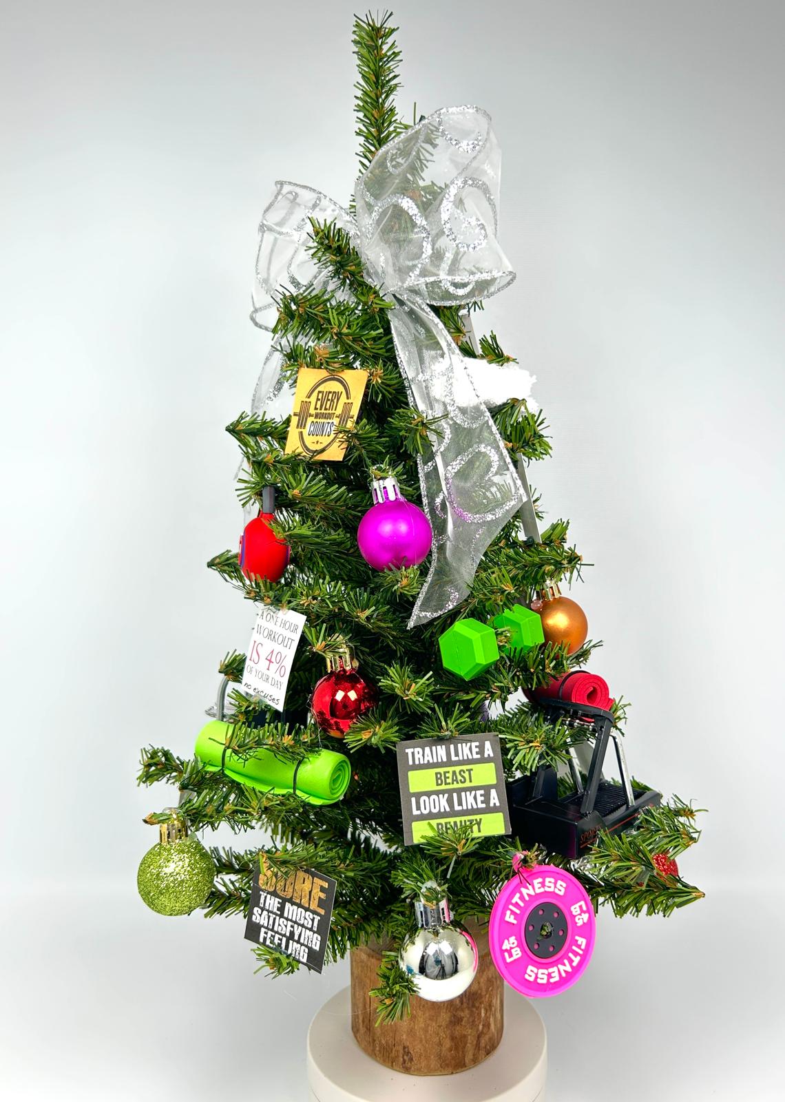 Fitness / Gym Themed 18" Christmas Tree
