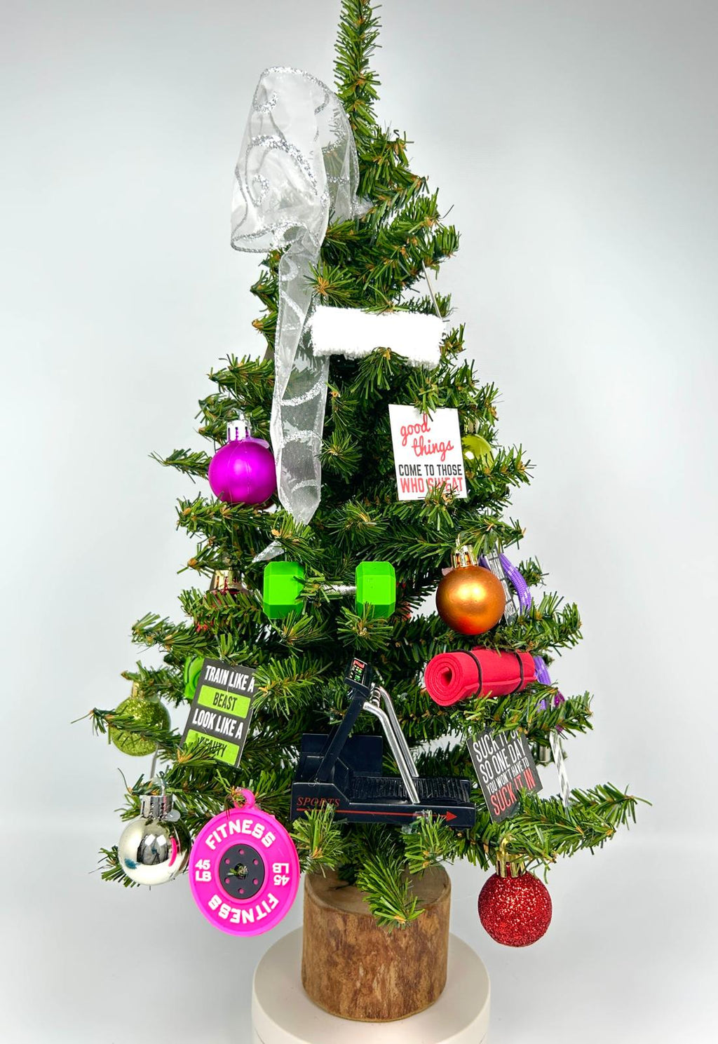 Fitness / Gym Themed 18" Christmas Tree