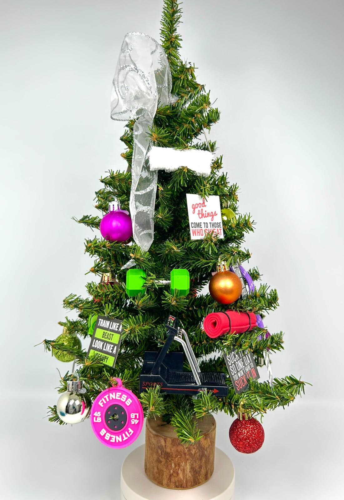 Fitness / Gym Themed 18" Christmas Tree