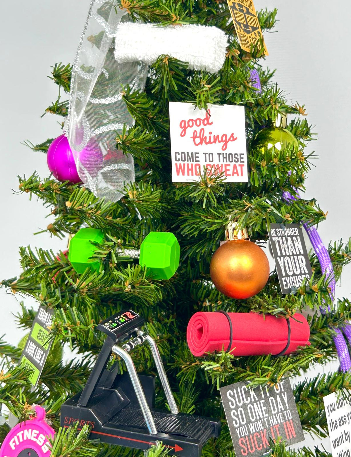 Fitness / Gym Themed 18" Christmas Tree